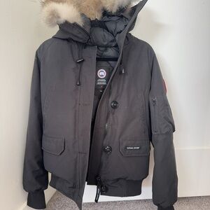 Canada Goose Black Puffer Jacket with Fur Hood